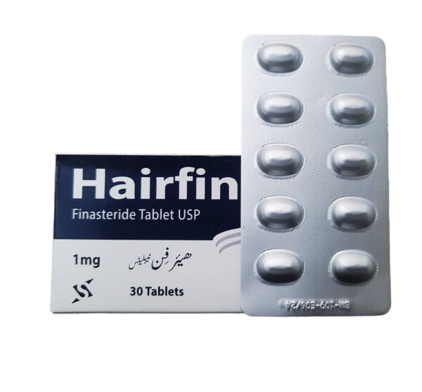 Finasteride DHT Blocker - Hairfin Hair Growth Supplements Clinically Tested Hair Treatment for hair loss and Thin hair (30 Tablets x 1mg)
